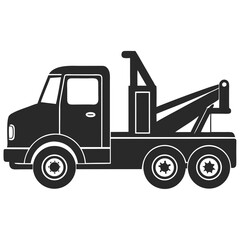 Towing Truck silhouette vector illustration