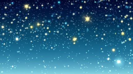 Obraz premium Stunning Night Sky with Sparkling Stars blue background