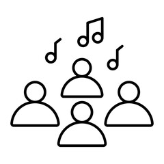 choir group outline icon