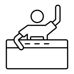 DJ outline icon