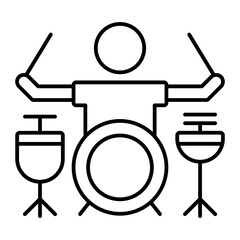 drummer outline icon
