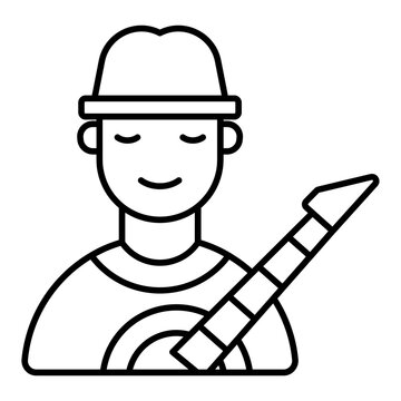 man playing flute simple line art clip art preview