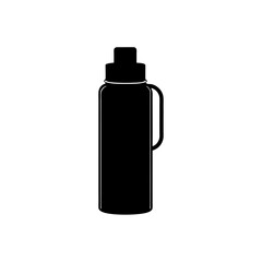 thermal flask silhouette on white background  .svg