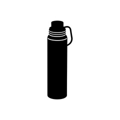 thermos bottle silhouette on white background  .svg