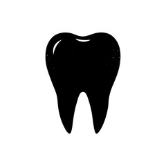 tooth silhouette on white background  .svg