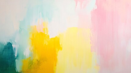 Gradient from soft pink to pastel yellow with abstract brush strokes moving through.