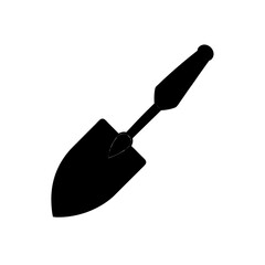 trowel silhouette on white background  .svg