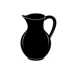 water jug silhouette on white background  .svg