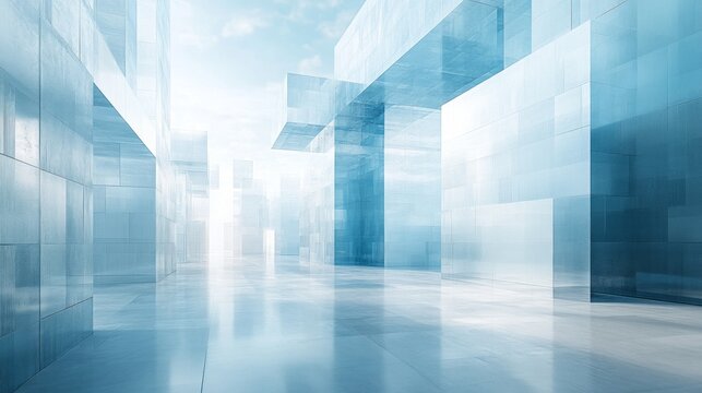 Modern, futuristic interior architectural perspective.