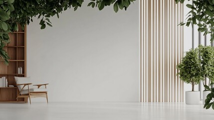 Modern minimalist living room interior