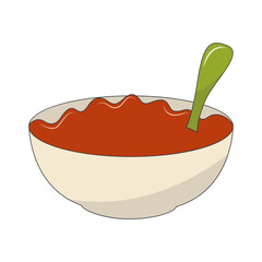 Happy Thanksgiving Day Element with Doodle Cartoon Style. Vector Illustration.