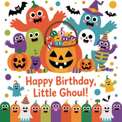 set of halloween elements