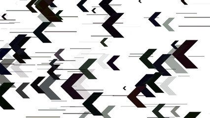 Light black arrow right to left on motion white background. 4K Abstract arrows going to left, Loopable motion design 