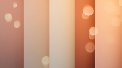 Gradient from warm beige to soft terracotta with subtle bokeh effects glowing softly.