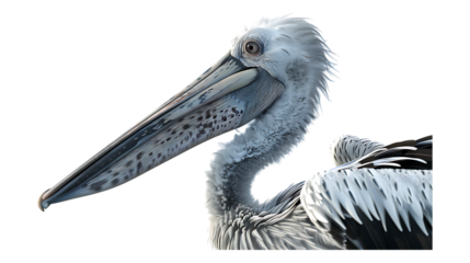 A pelican with a transparent background.