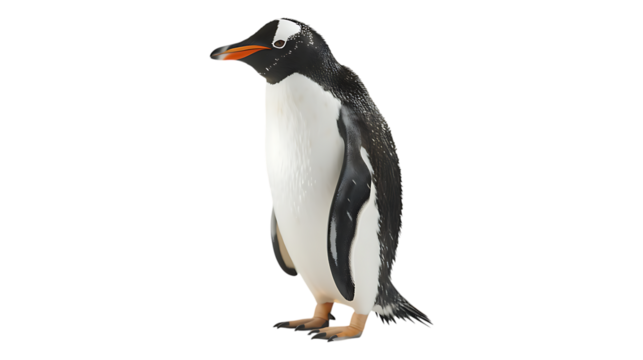 A penguin with a transparent background.