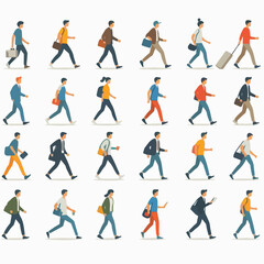 Diverse Group of People on the Move