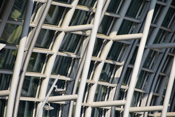 Exterior of modern architecture, modern city building. Modern architecture abstract background, building abstract.