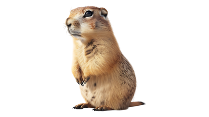 A prairie dog with a transparent background.