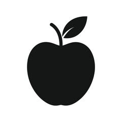Apple on Black Background – Minimalist and Elegant Fruit Illustration