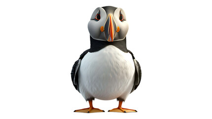 Naklejka premium A puffin with a transparent background.