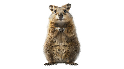 A quokka with a transparent background.