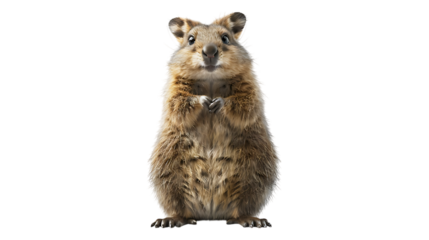 A quokka with a transparent background.