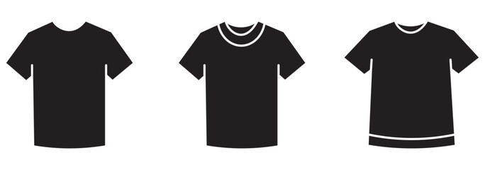 Set of t-shirt icons. Shirt, t-shirt, apparel store. T-shirt design template.