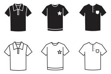 T shirt icon Symbol  set . eps 10 