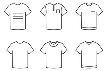 Set of t-shirt icons. Shirt, t-shirt, apparel store. T-shirt design template. eps 10 