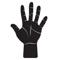 Raised fist silhouette vector . eps 10