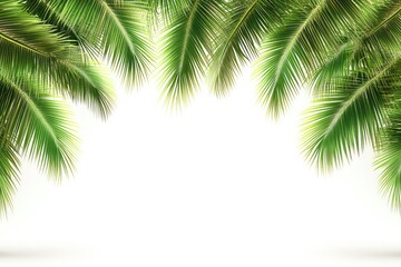 Fototapeta premium Tropical Palm Leaves Border