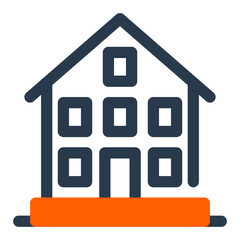 Traditional Swedish Wooden House Icon