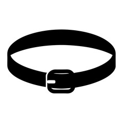 Simple black belt with buckle, clothing accessory for men and women fashion