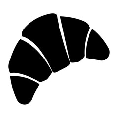 Monochrome illustration of a croissant, perfect for a bakery or breakfast menu
