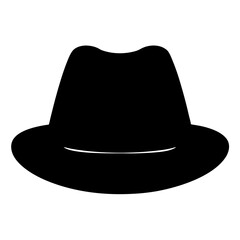 Classic black fedora silhouette conveying style, mystery, and a touch of vintage cool