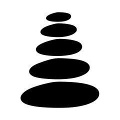 Zen Stone Tower Symbolizing Balance and Tranquility, A Simple yet Powerful Image