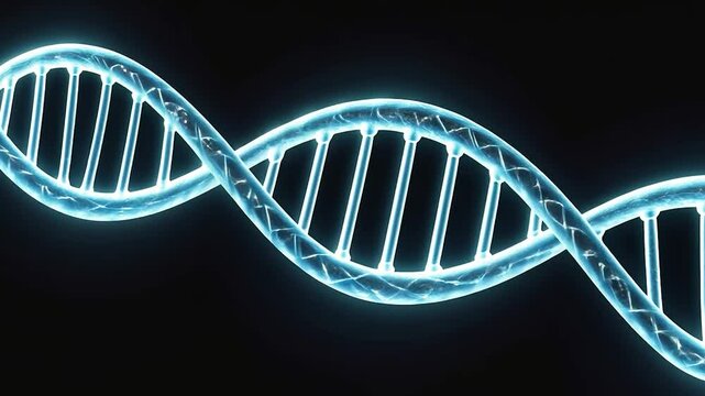 Glowing dna double helix