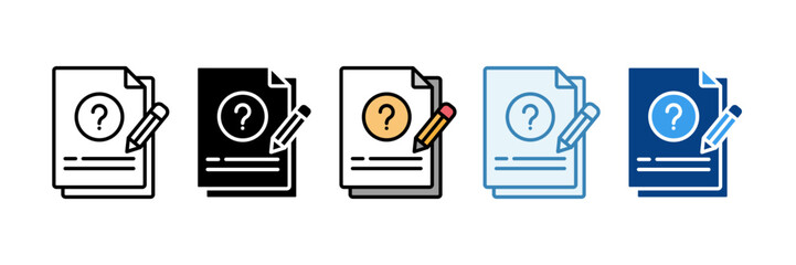 Question Icon Set Multiple Style Collection