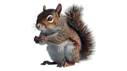 Obraz premium A squirrel with a transparent background.