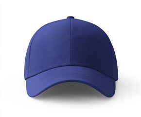 A solid cobalt blue baseball cap, classic style