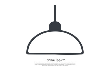 Obraz premium Minimalist Lighting Fixture with Rounded Shade on Transparent Background