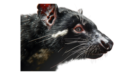 A Tasmanian devil with a transparent background.
