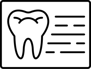 Isolated Icon of Tooth on Card for Graphics, Concept, Apps
