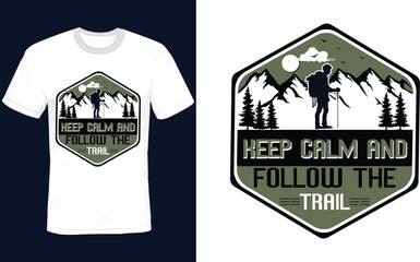 Nature Hiking Quote Design – "Keep Calm and Follow the Trail"


