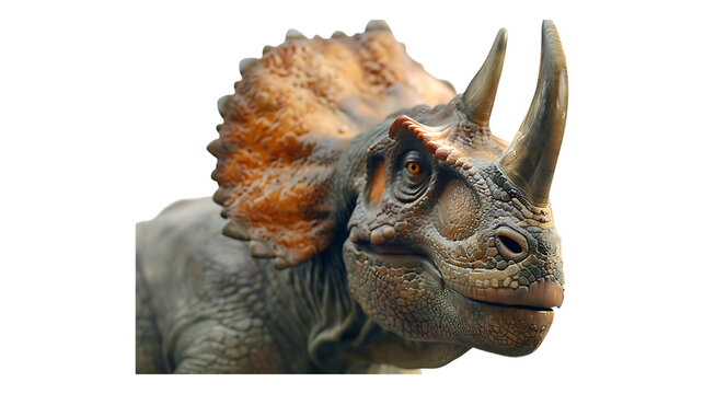 A Torosaurus with a transparent background.