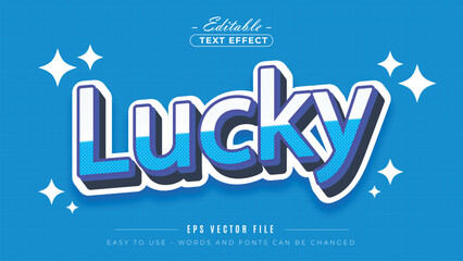 Shiny lucky text, editable text effect.