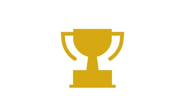 trophy icon animation simple flat