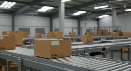 Automated package sorting system in a modern warehouse