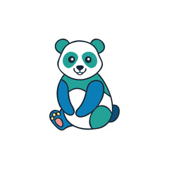 Panda bear animal vector illustration